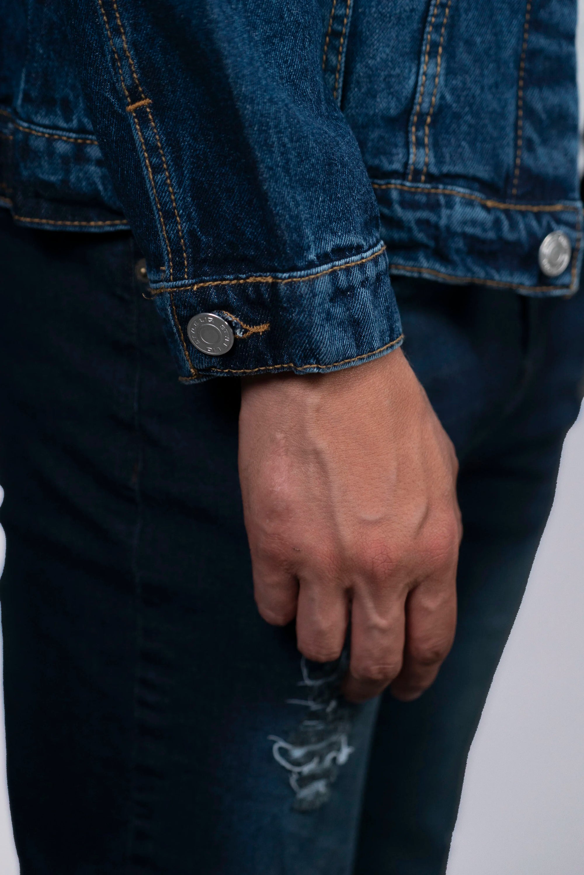 Chaqueta de Jean Azul Oscuro