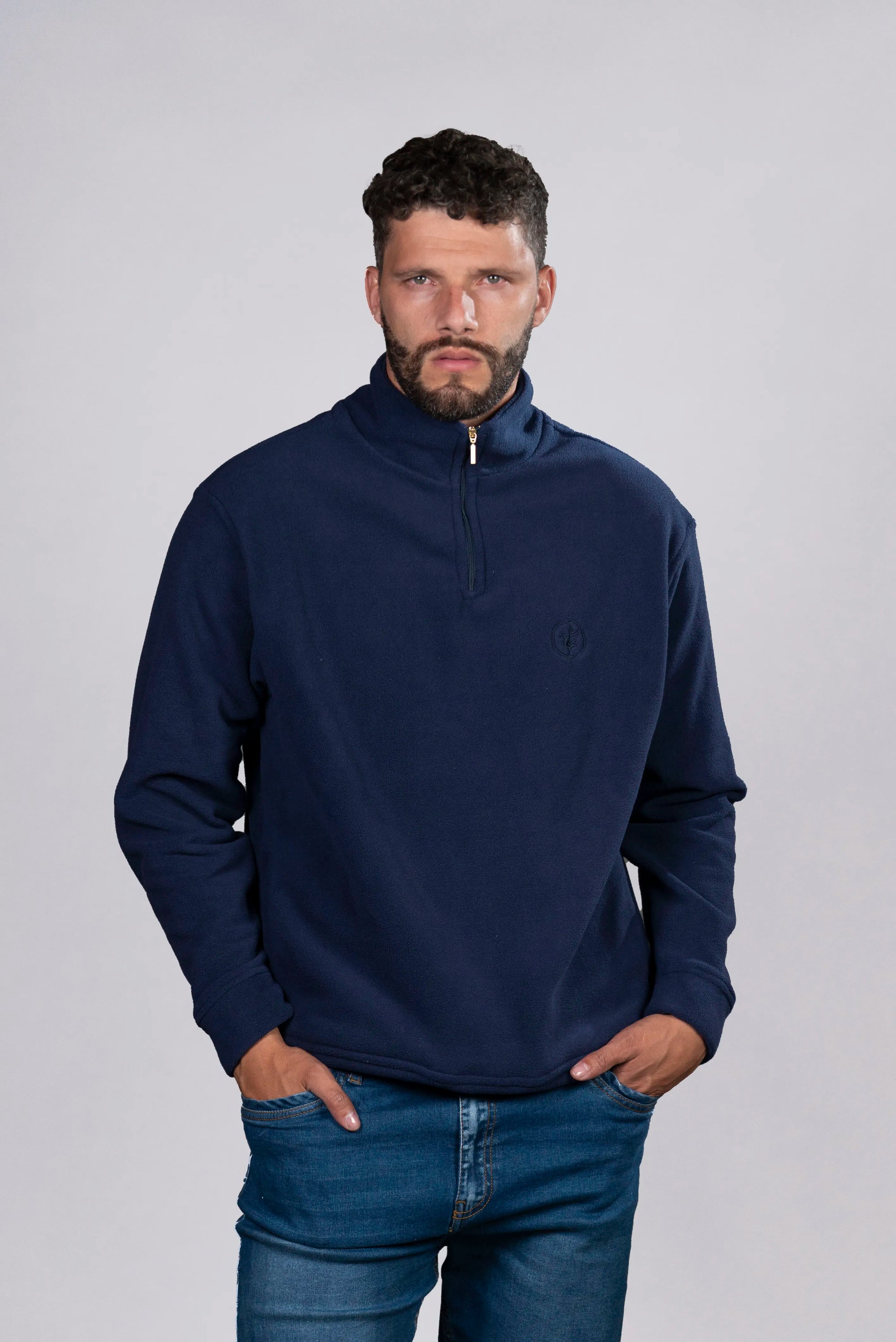 Buso Acolchado Azul Marino con Cremallera