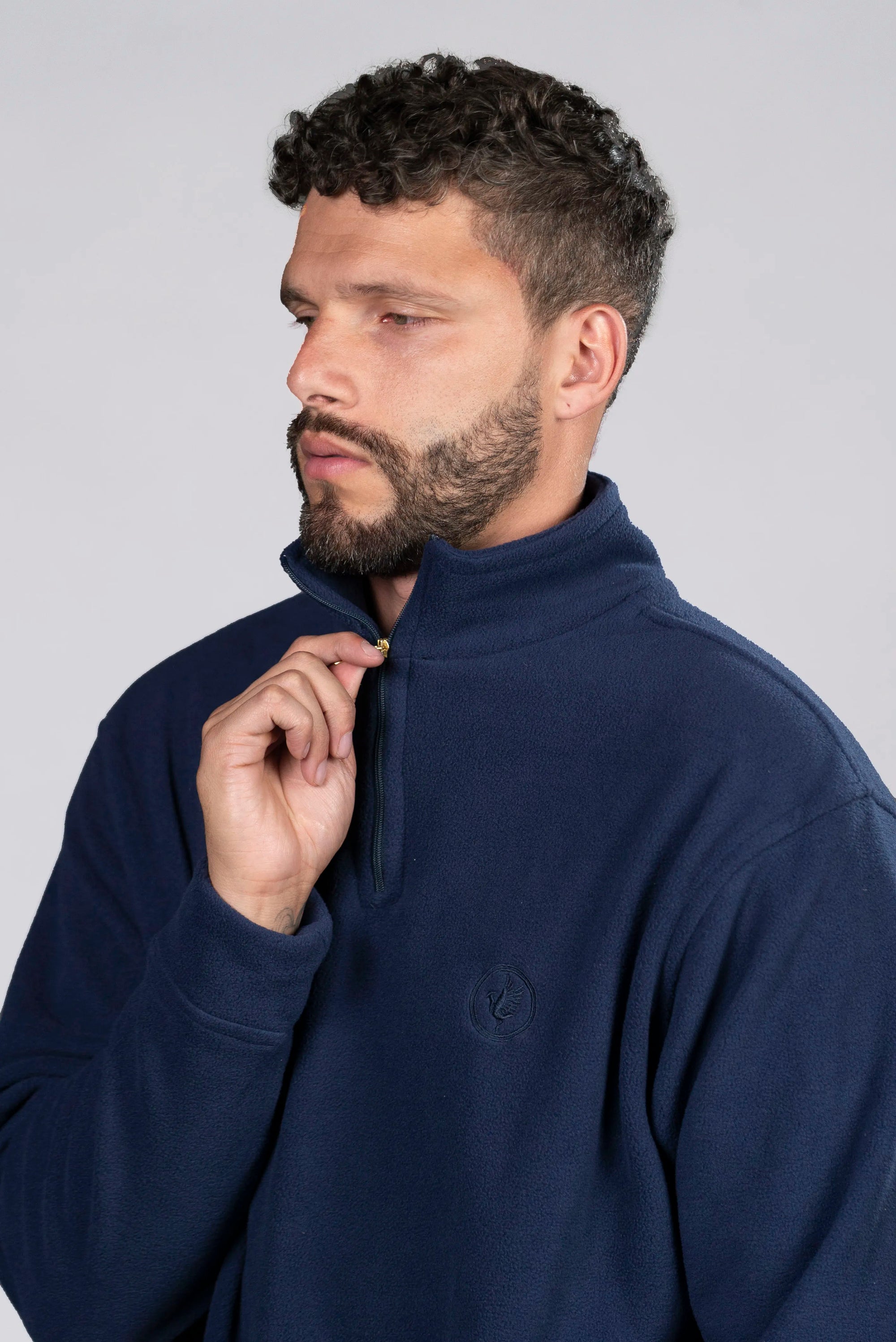 Buso Acolchado Azul Marino con Cremallera