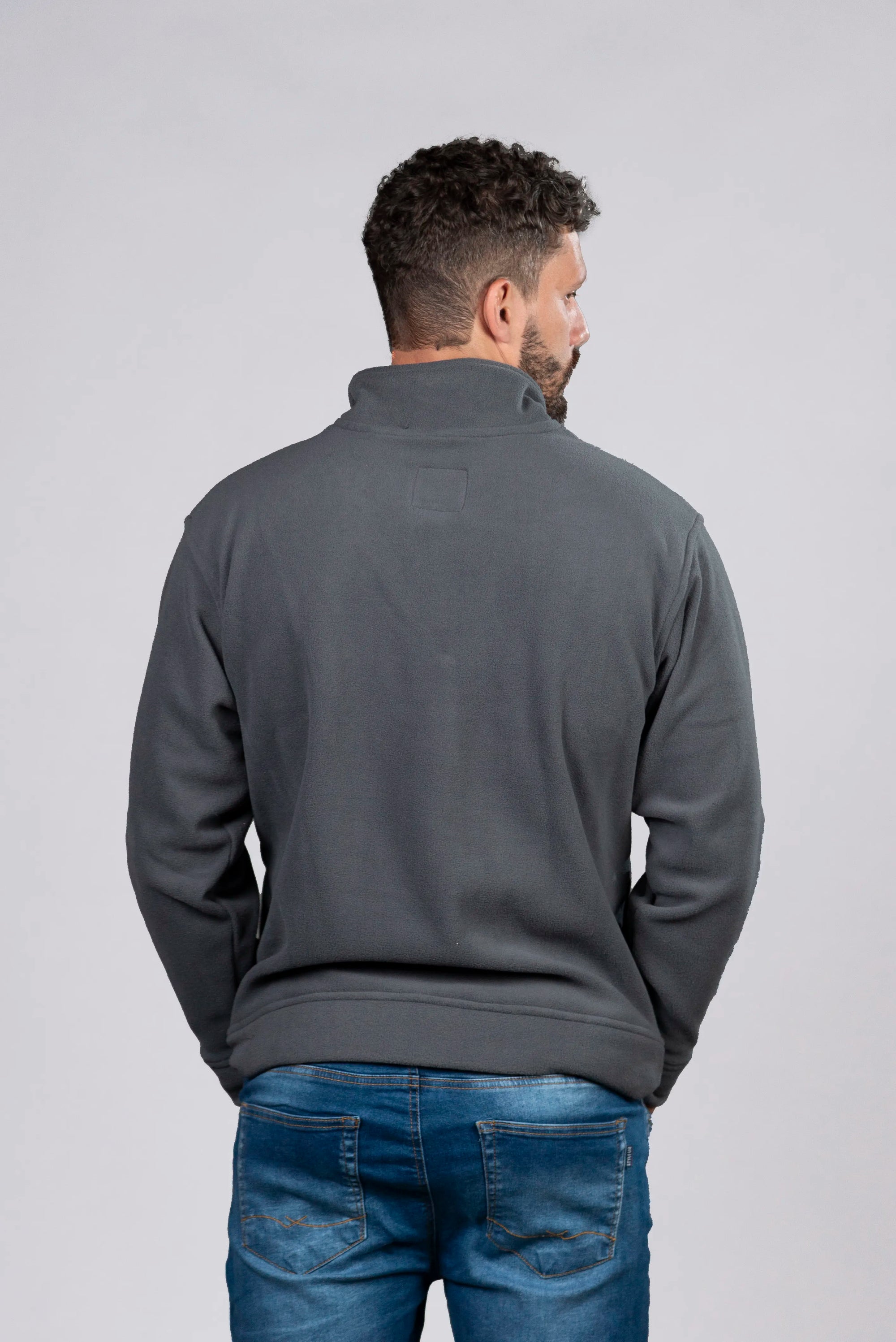 Buso Acolchado Gris con Cremallera