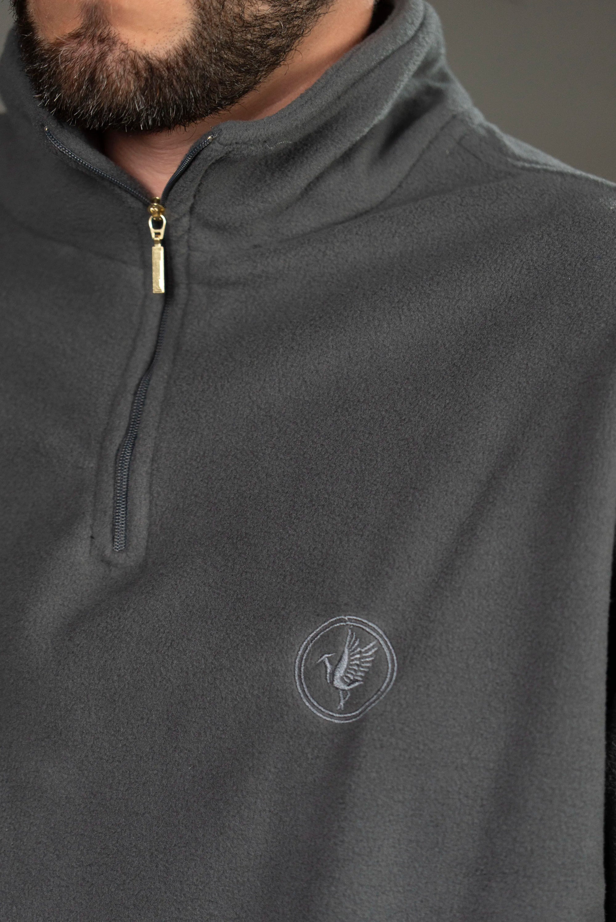 Buso Acolchado Gris con Cremallera
