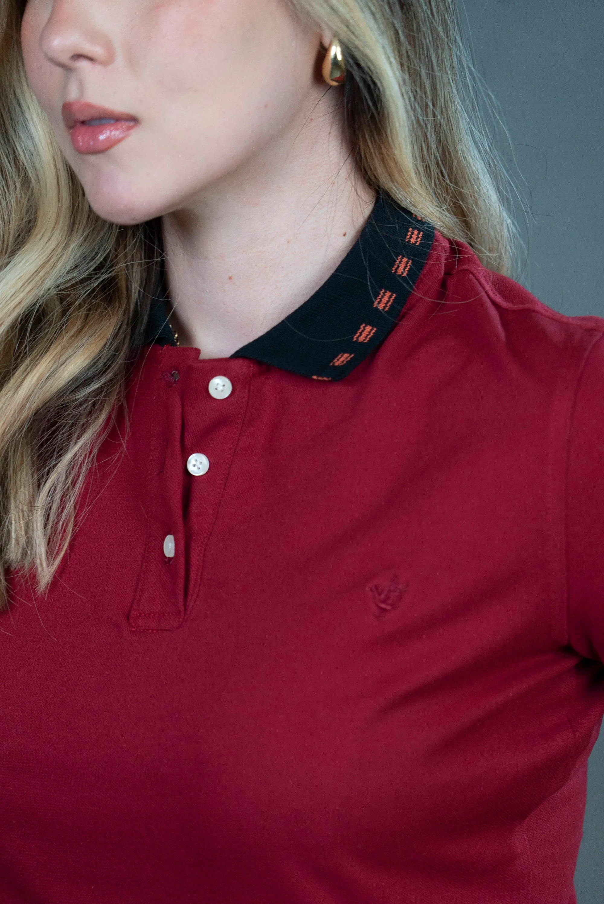 Polo Vinotinto de Algodón
