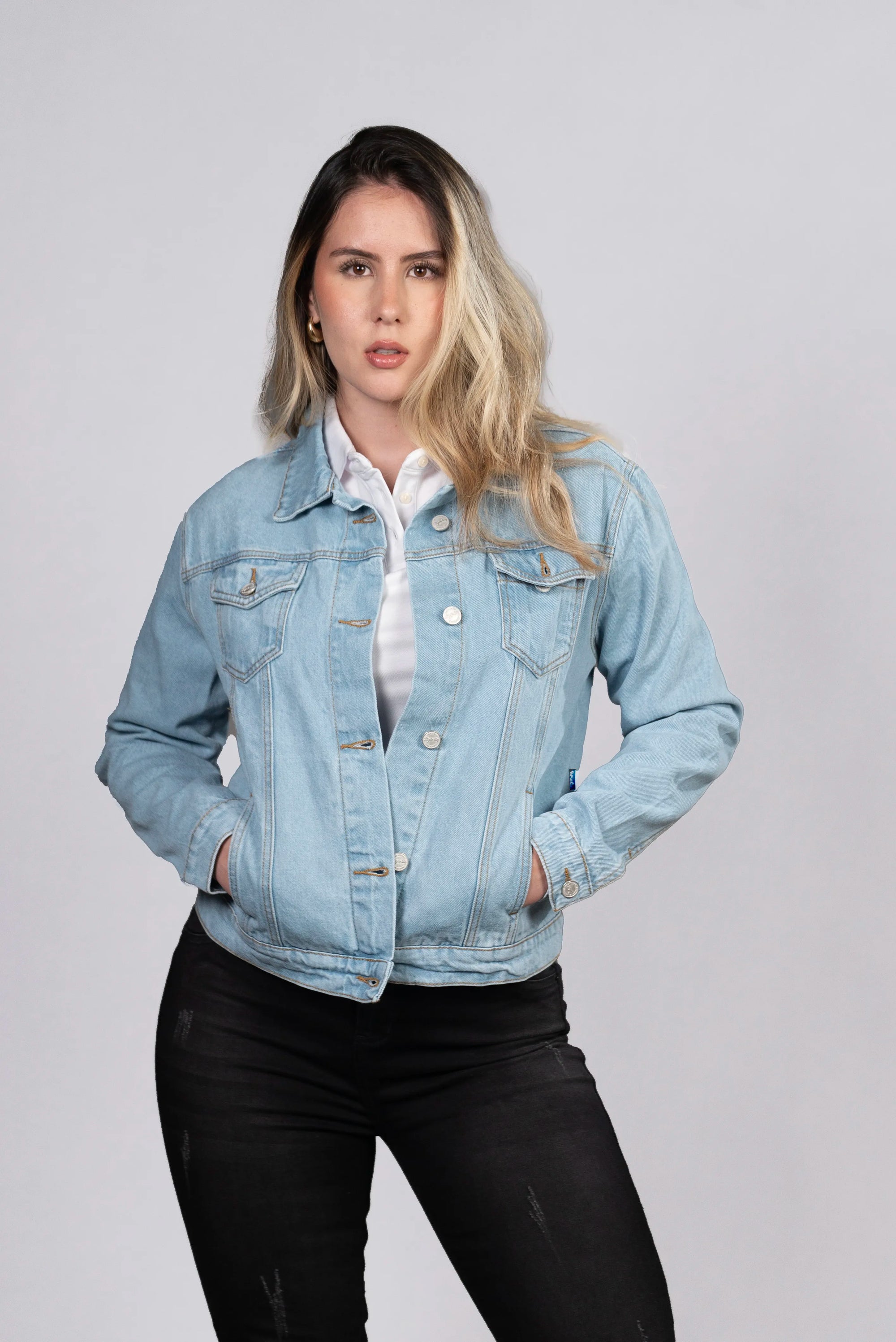 Chaqueta de Jean Azul Claro