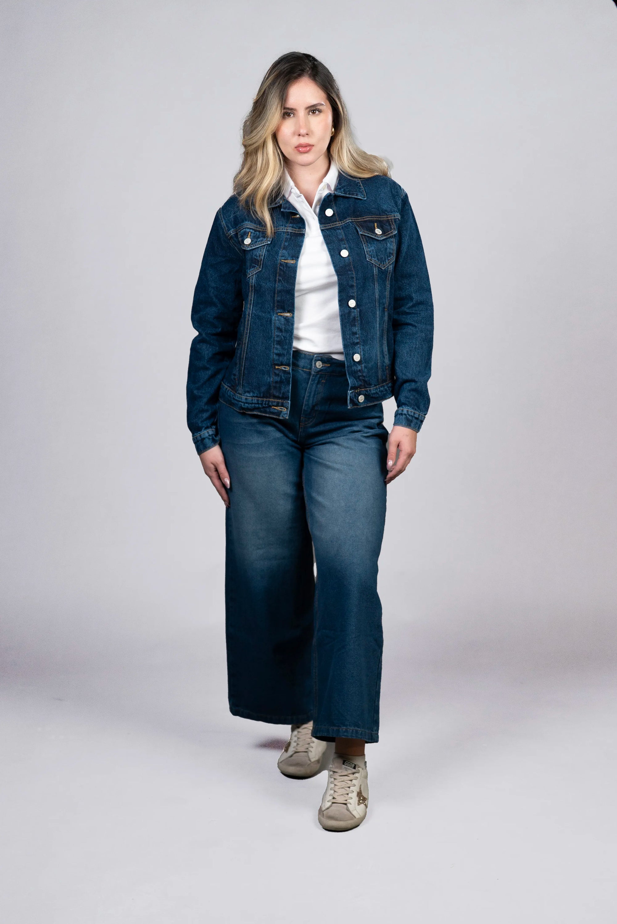 Chaqueta de Jean para Mujer Azul Oscuro