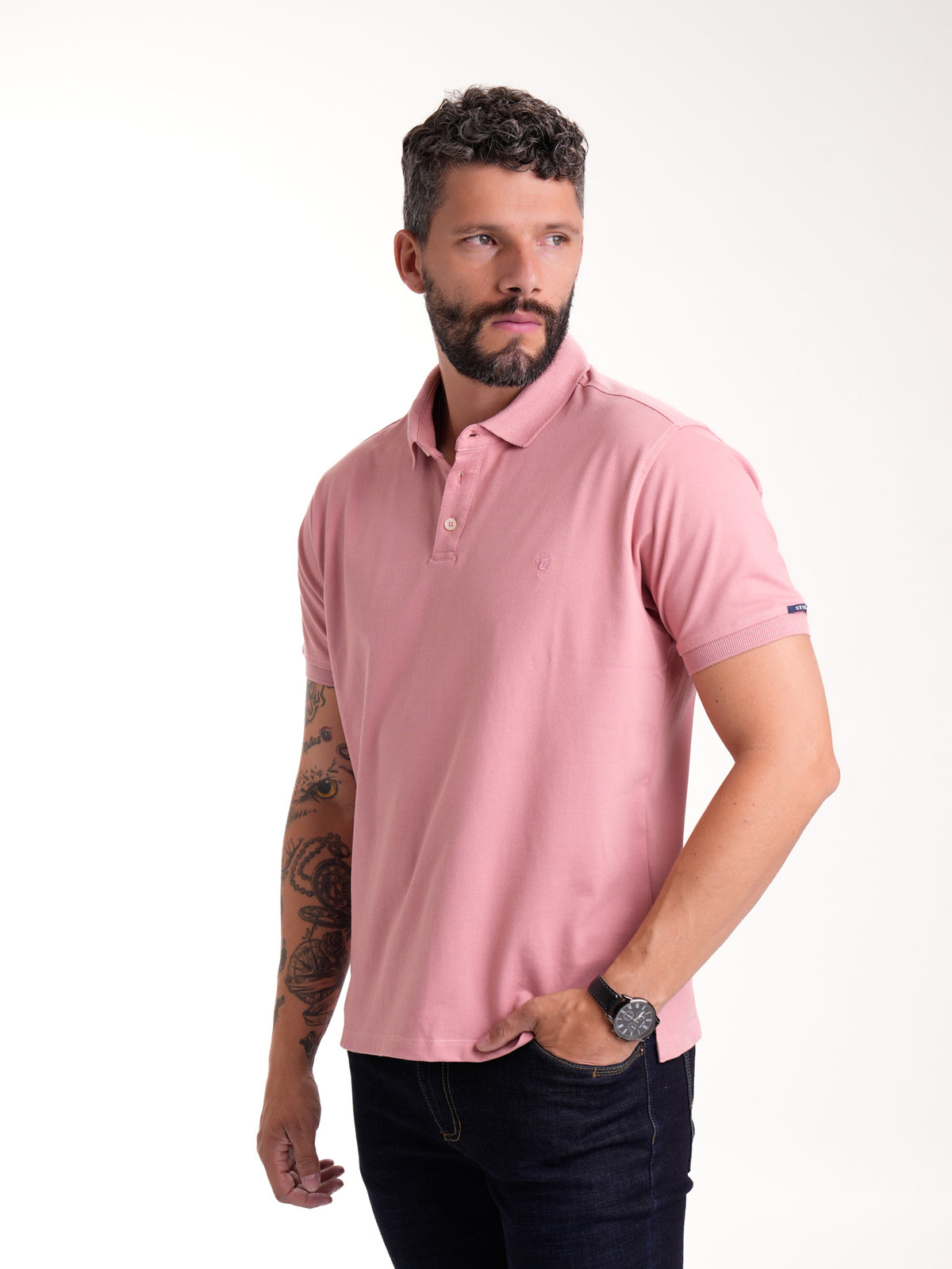 Polo Básico Masculino | Rosado