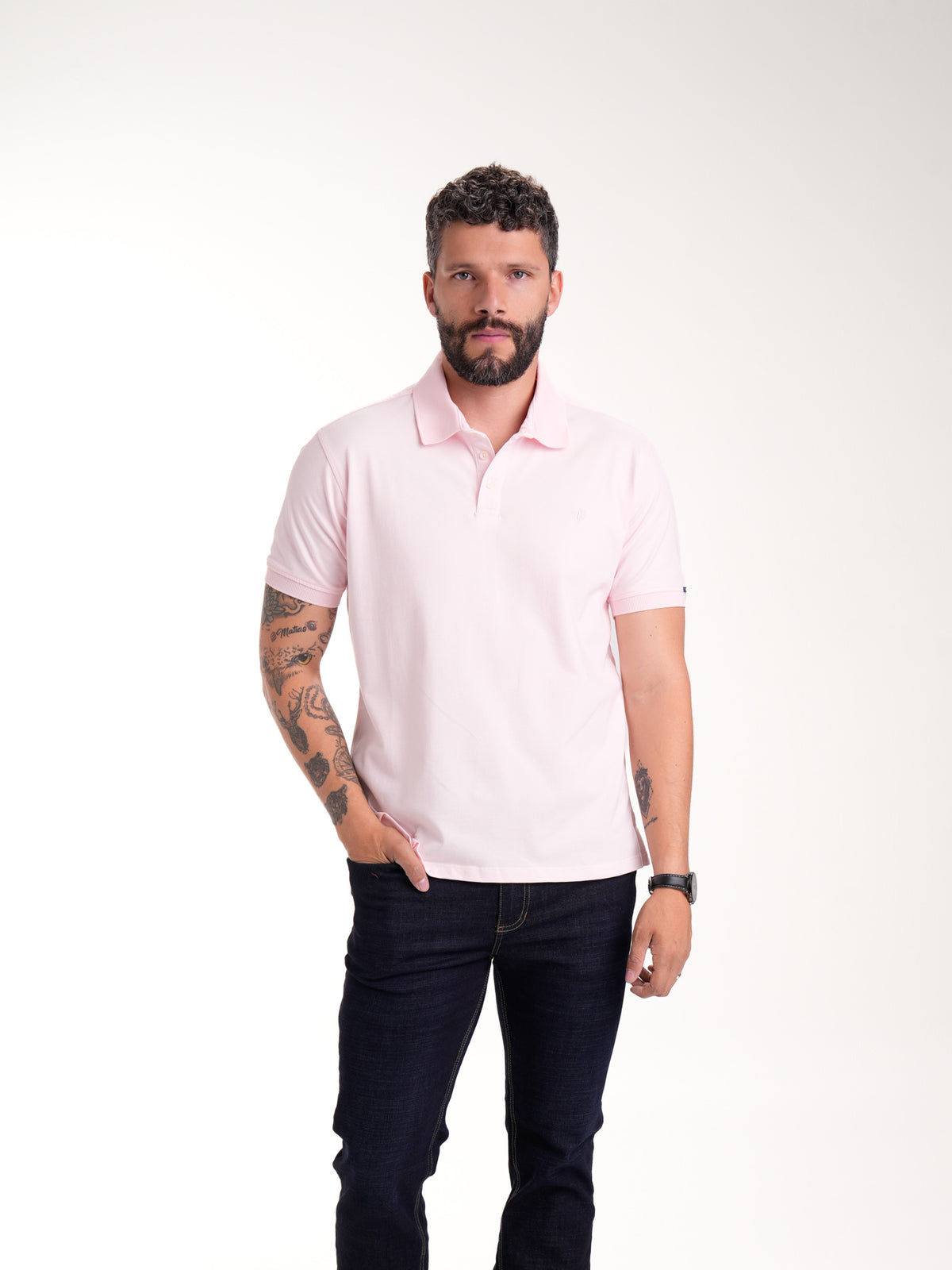 Polo Básico Masculino | Palo Rosa