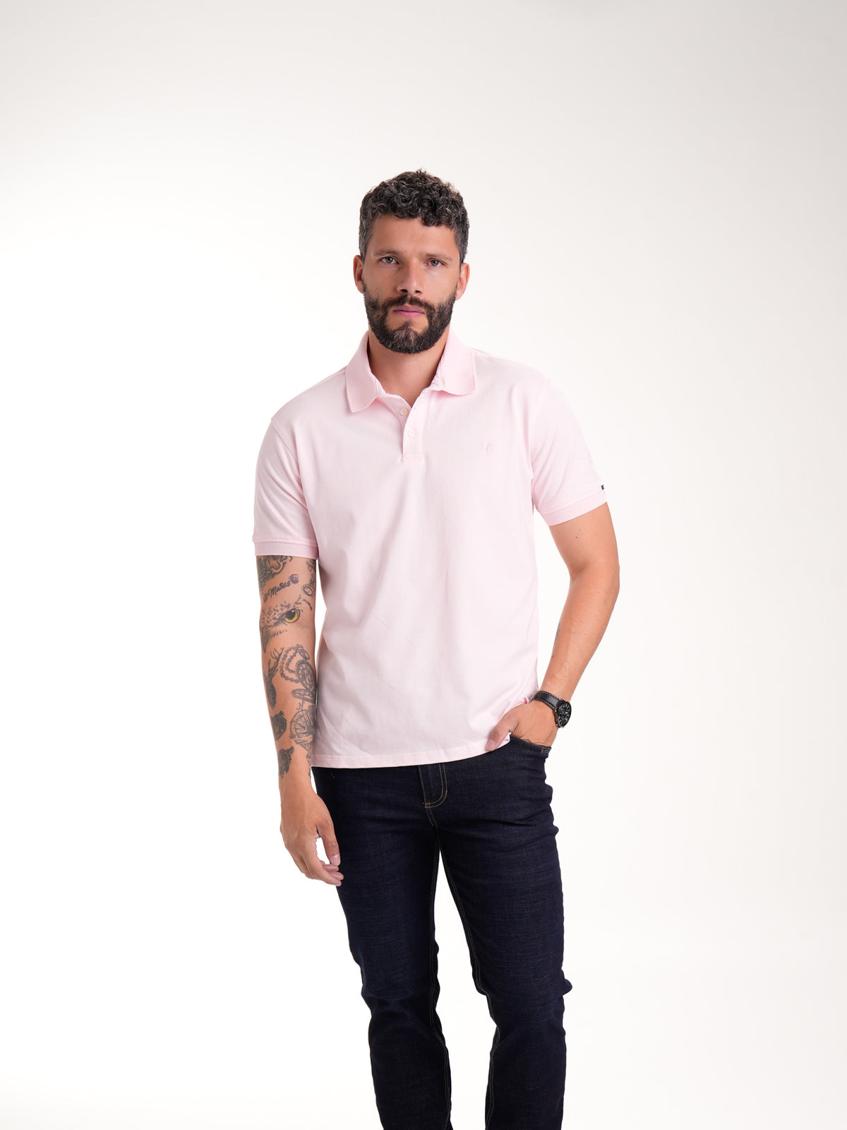 Polo Básico Masculino | Palo Rosa