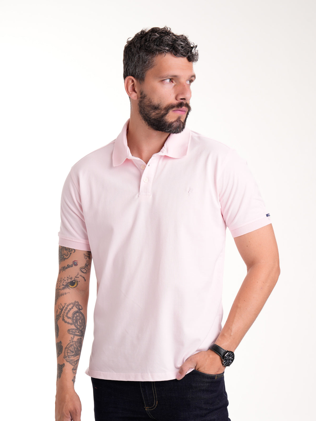 Polo Básico Masculino | Palo Rosa