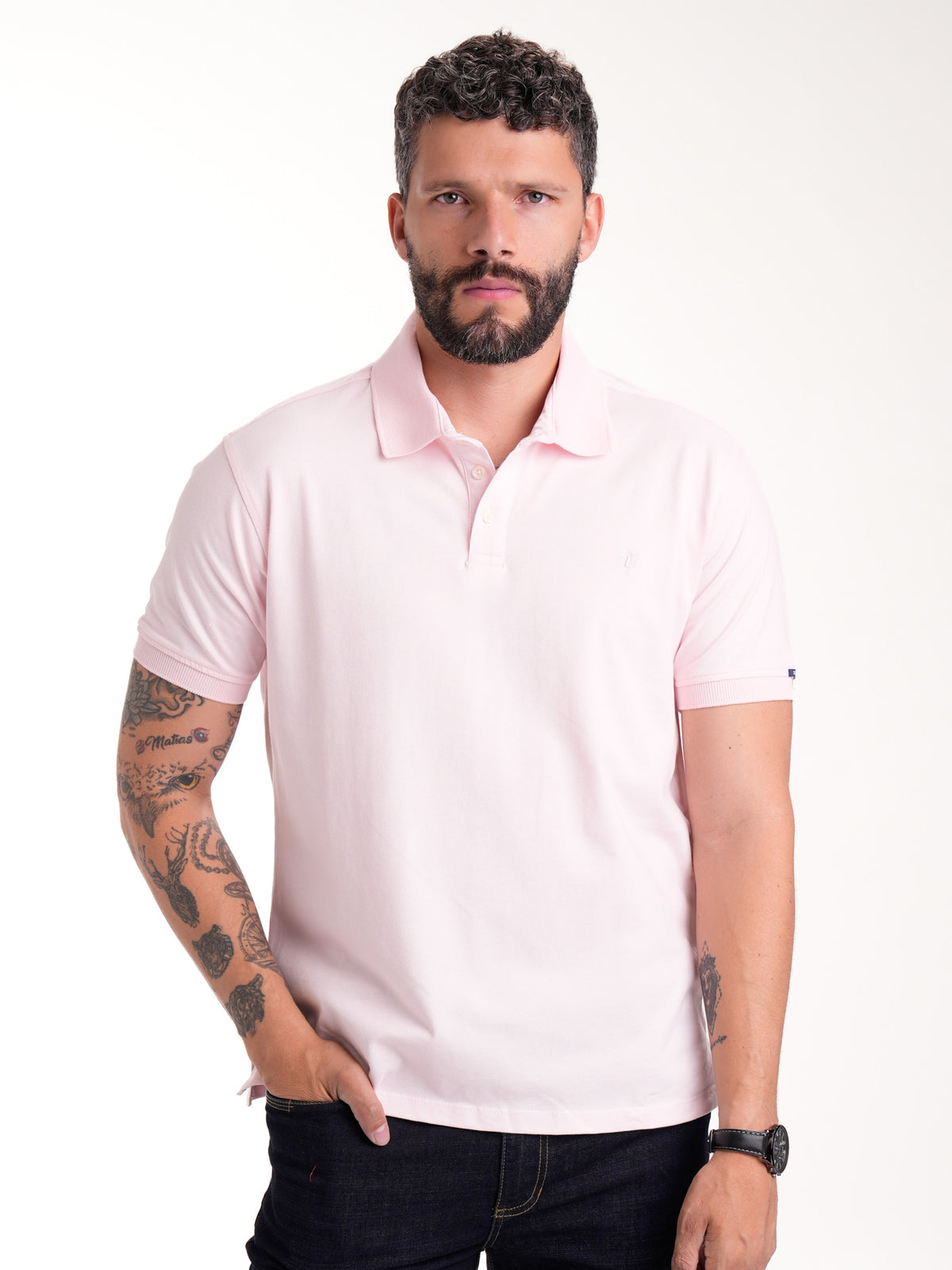 Polo Básico Masculino | Palo Rosa