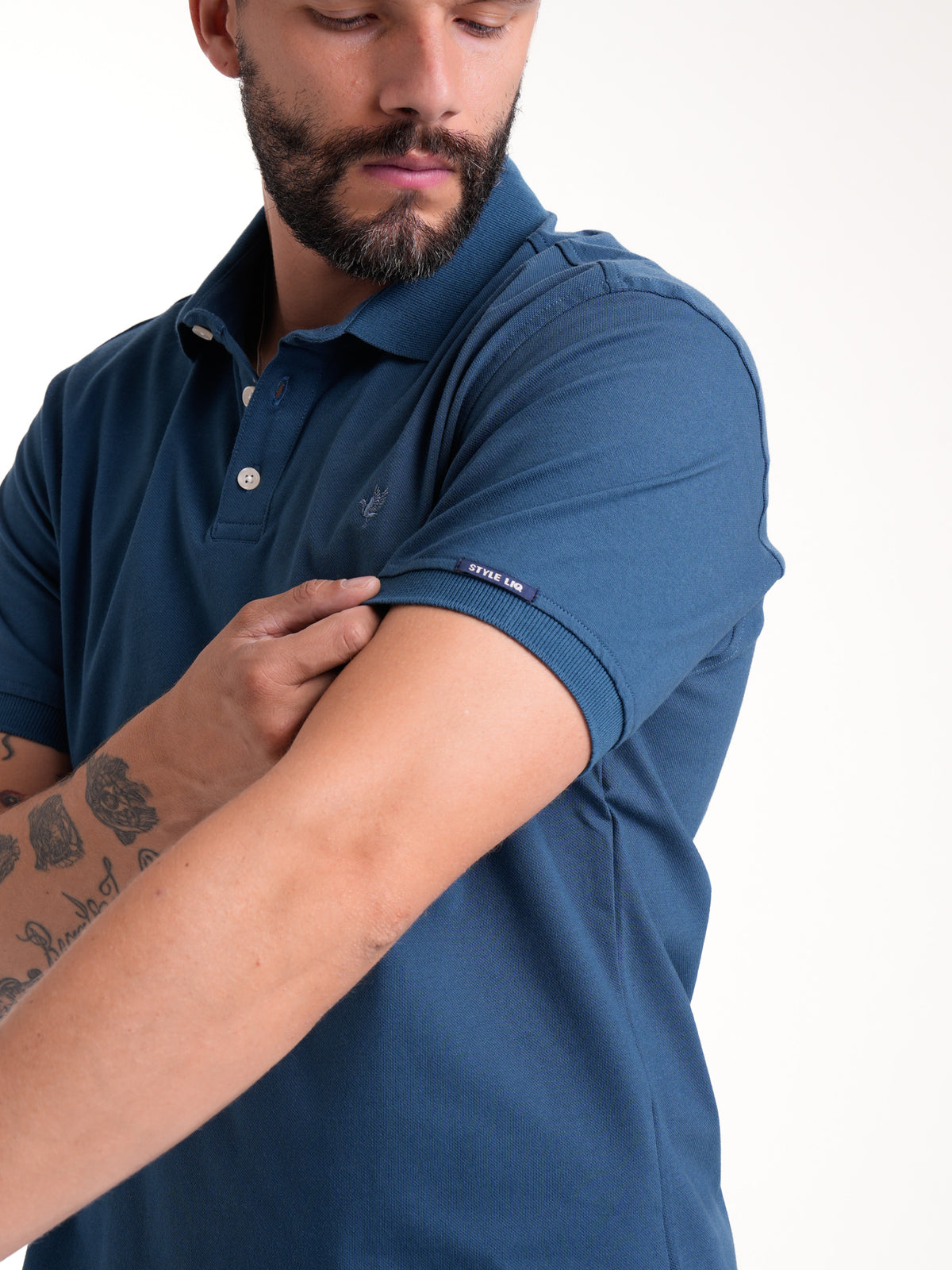 Polo Básico Masculino | Azul Petróleo