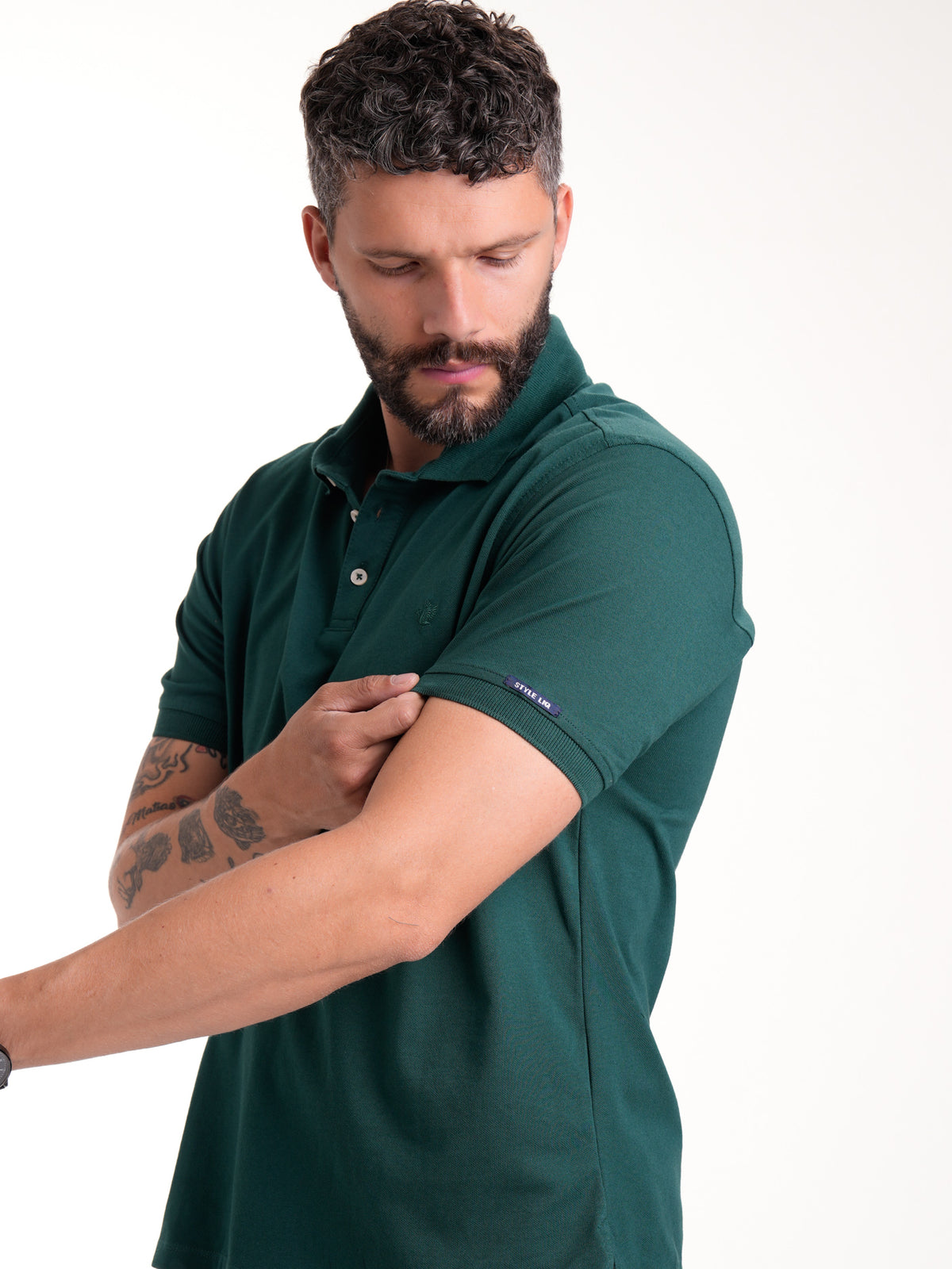 Polo Básico Masculino | Verde Botella — foto 5