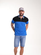 Gorra Unisex | Gris con Visor Azul y Malla Blanca Logo Encerrado en Círculo