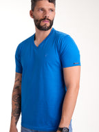 Camiseta Básica Masculina | Azul Medio — foto 5
