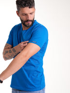 Camiseta Básica Masculina | Azul Medio — foto 6