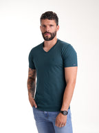 Camiseta Básica Masculina | Verde Botella — foto 3