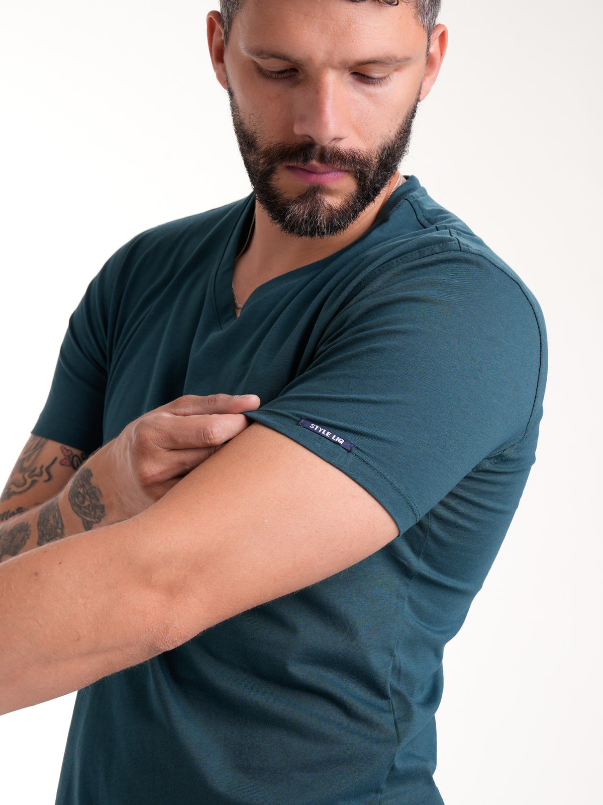 Camiseta Básica Masculina | Verde Botella — foto 5