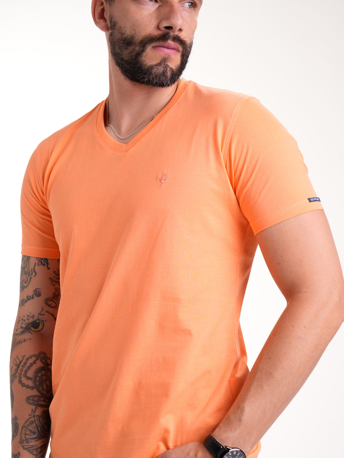 Camiseta Básica Masculina | Naranja