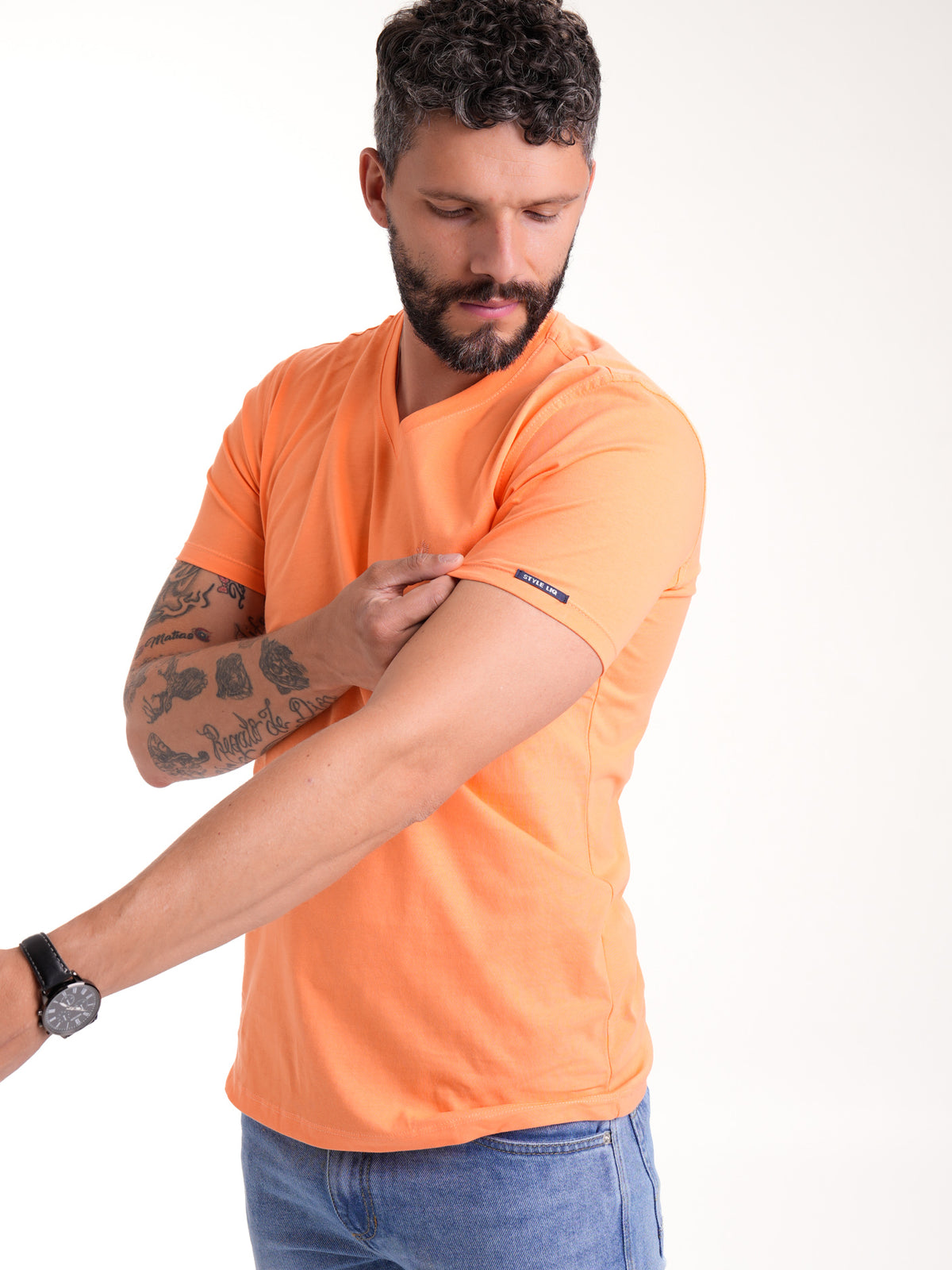 Camiseta Básica Masculina | Naranja
