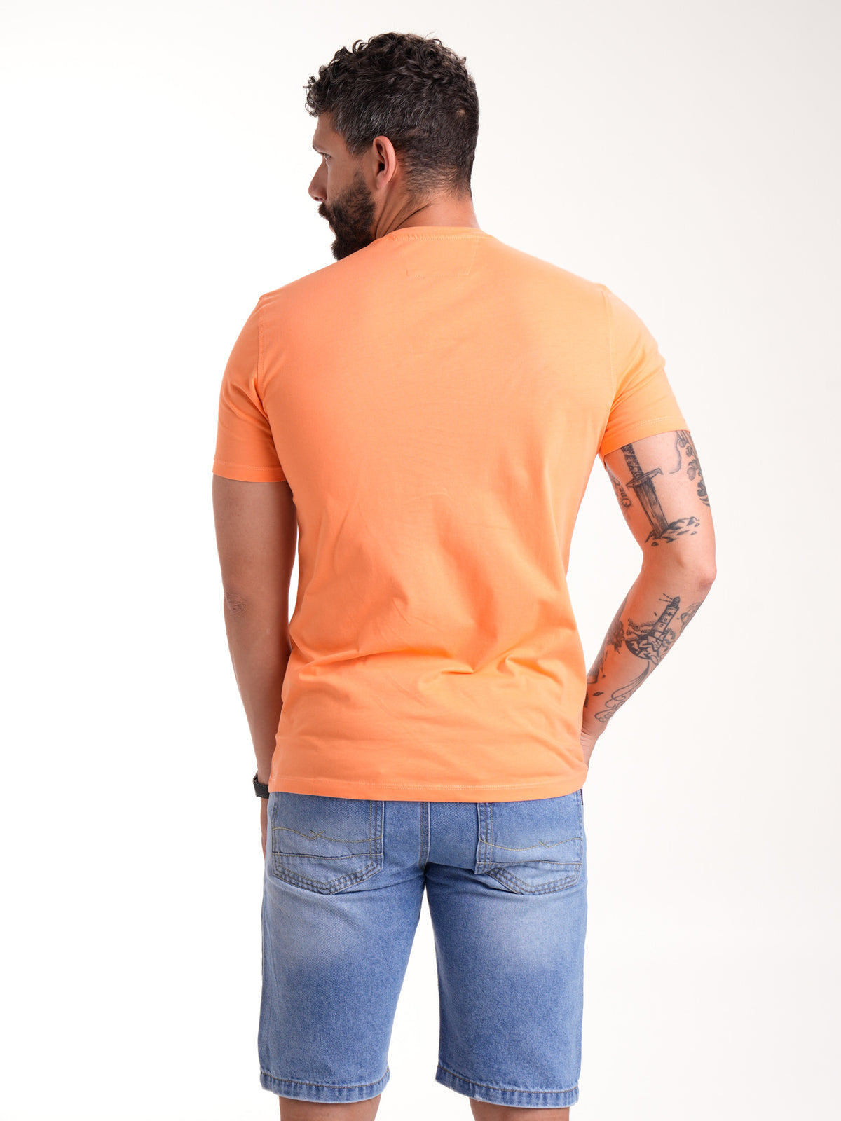 Camiseta Básica Masculina | Naranja