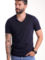 Camiseta Básica Masculina | Azul Oscuro — foto 3