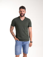 Camiseta Básica Masculina | Verde Militar — foto 1