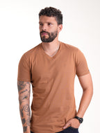 Camiseta Básica Masculina | Café Claro — foto 3