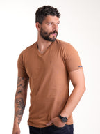 Camiseta Básica Masculina | Café Claro — foto 4