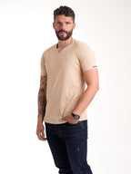 Camiseta Básica Masculina | Beige — foto 3