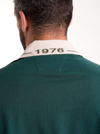Polo Moda Masculino | Verde Botella con Cuello Beige