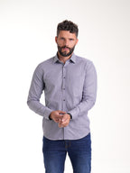 Camisa Masculina Manga Larga | Cuadros Azules