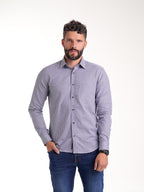 Camisa Masculina Manga Larga | Cuadros Azules