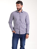 Camisa Masculina Manga Larga | Cuadros Azules