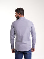 Camisa Masculina Manga Larga | Cuadros Azules