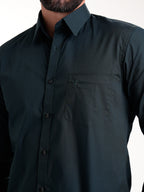 Camisa Masculina Manga Larga | Verde Botella