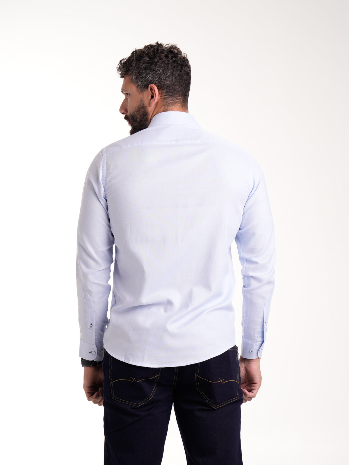 Camisa Masculina Manga Larga | Azul Cielo — foto 5
