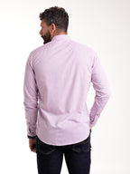 Camisa Masculina Manga Larga | Lila y Pie de Cuello en Contraste Morado — foto 5