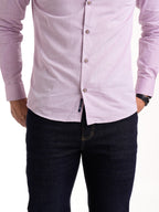 Camisa Masculina Manga Larga | Lila y Pie de Cuello en Contraste Morado — foto 6