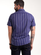 Camisa Masculina Manga Corta | Rayas Azules — foto 6