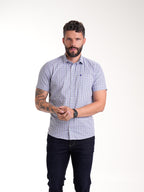 Camisa Masculina Manga Corta | Cuadros Multicolor, vista 1