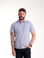 Camisa Masculina Manga Corta | Cuadros Multicolor, vista 2