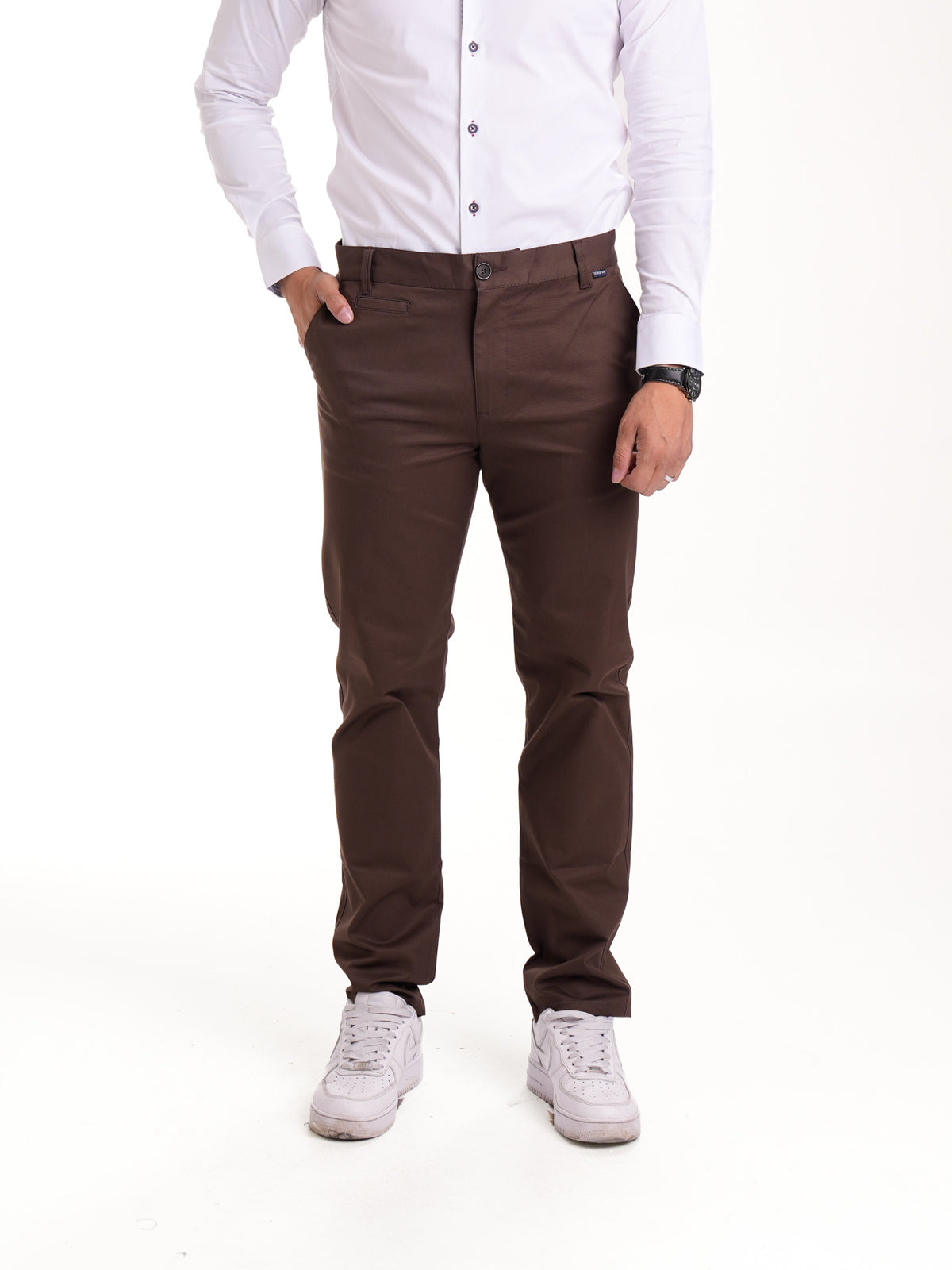 Pantalón Dril Masculino | Café Oscuro