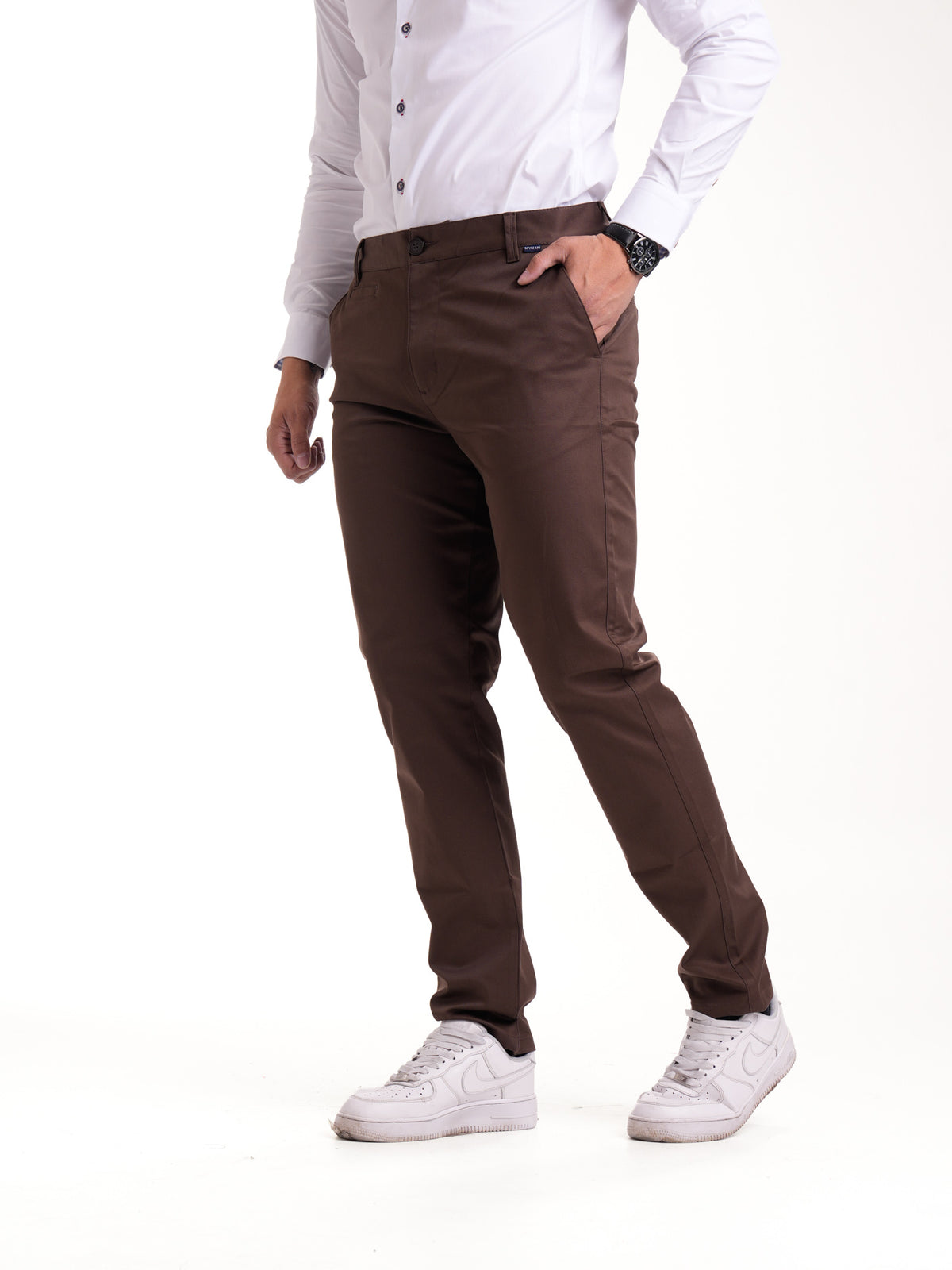 Pantalón Dril Masculino | Café Oscuro