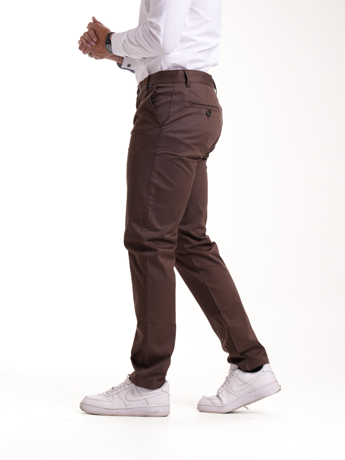 Pantalón Dril Masculino | Café Oscuro