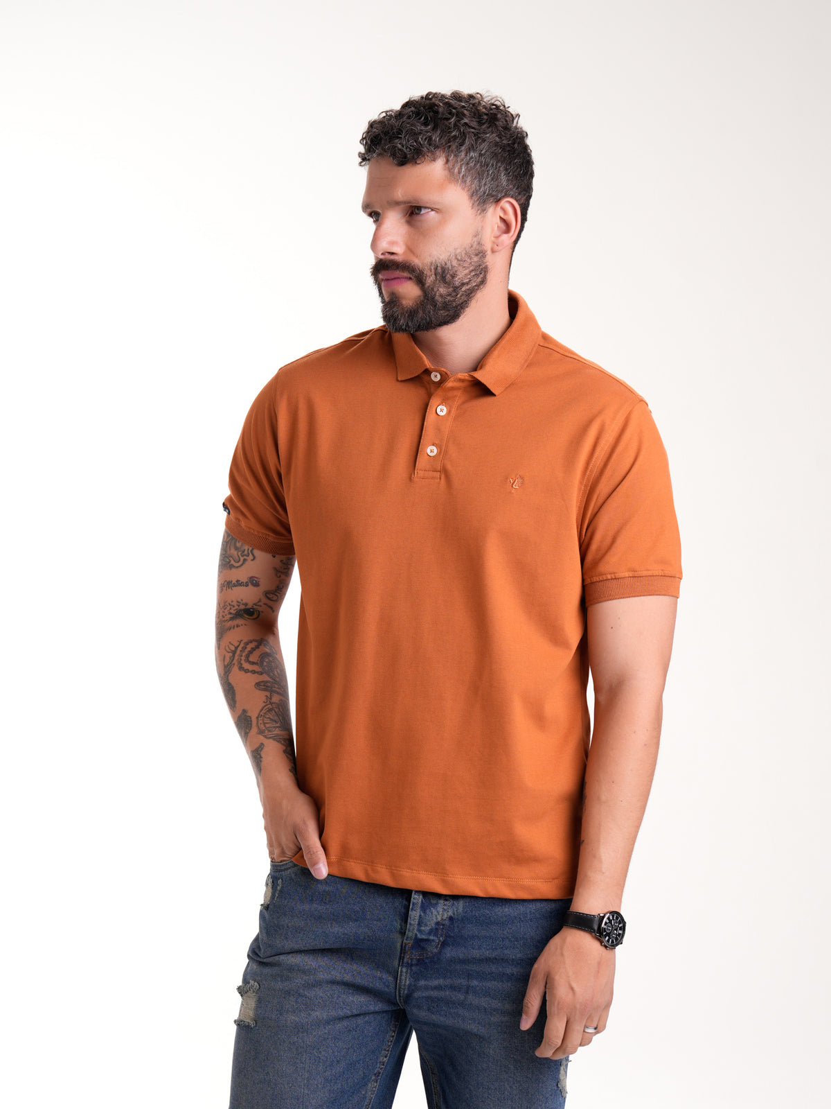 Polo Básico Masculino | Terracota — foto 2
