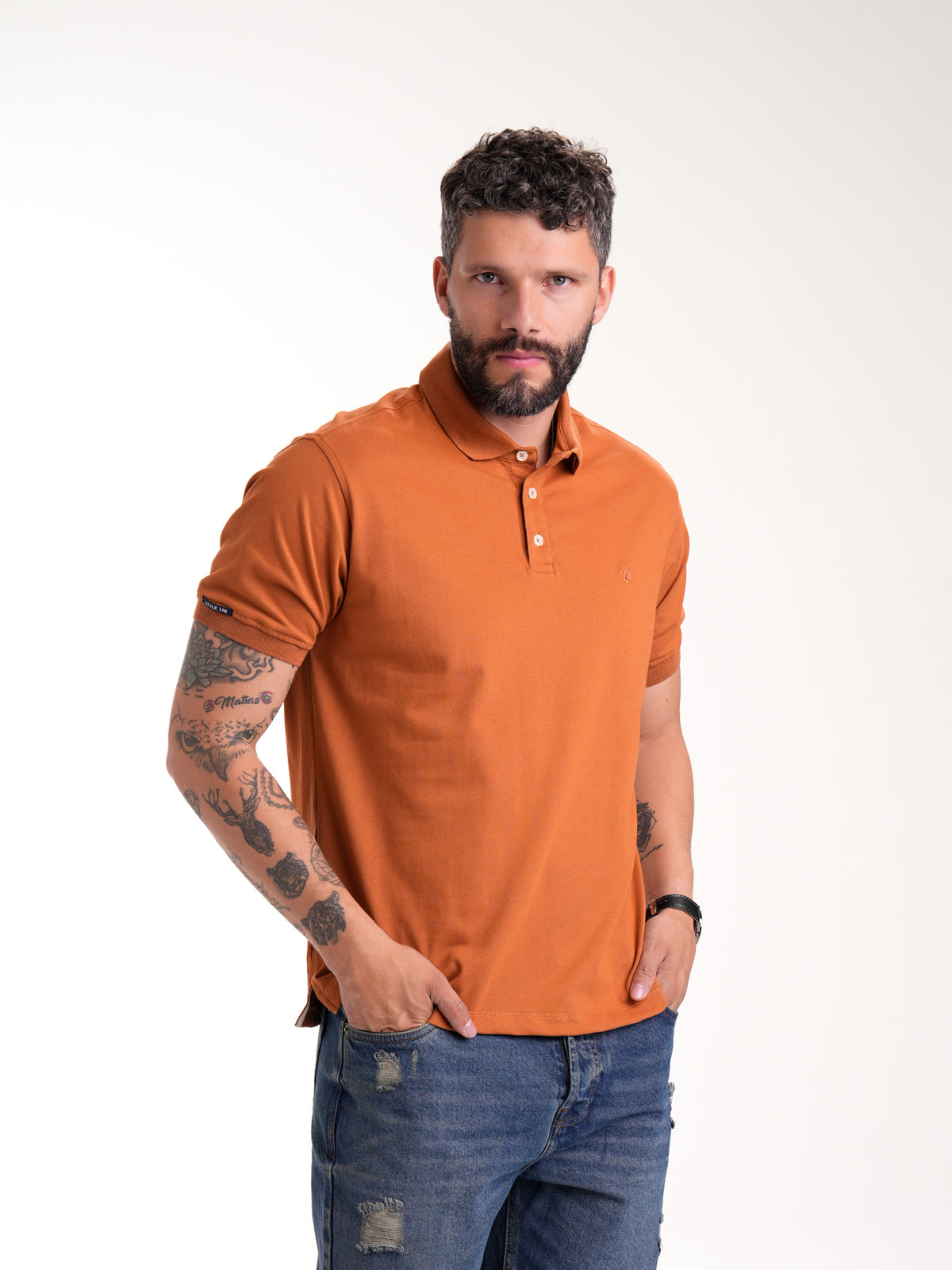 Polo Básico Masculino | Terracota — foto 4