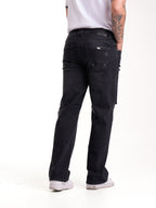 Jean Masculino | Gris con Destroyer Delanteros y Placa Bolsillo Trasero Derecho