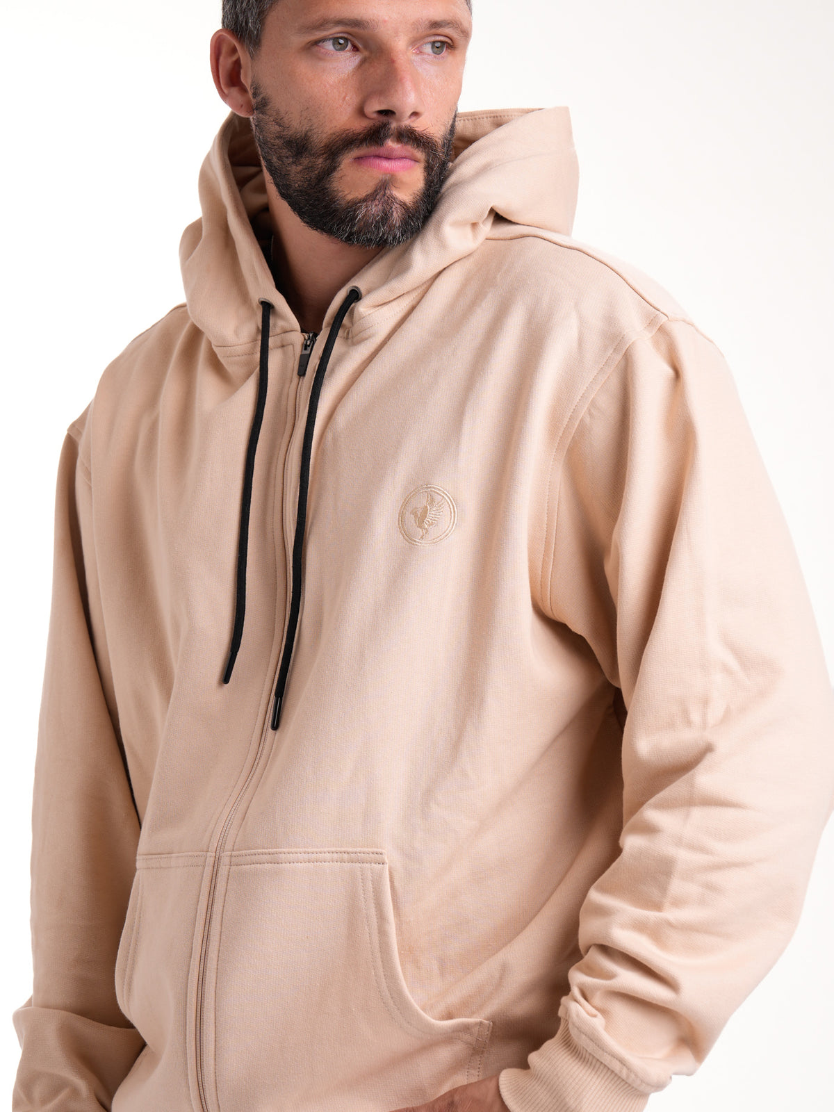 Buso Masculino | con Capota Abierta Arena Cordón Negro