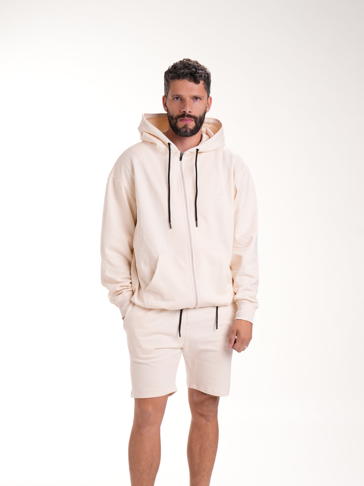 Buso Masculino | con Capota Abierta Beige Cordón Negro