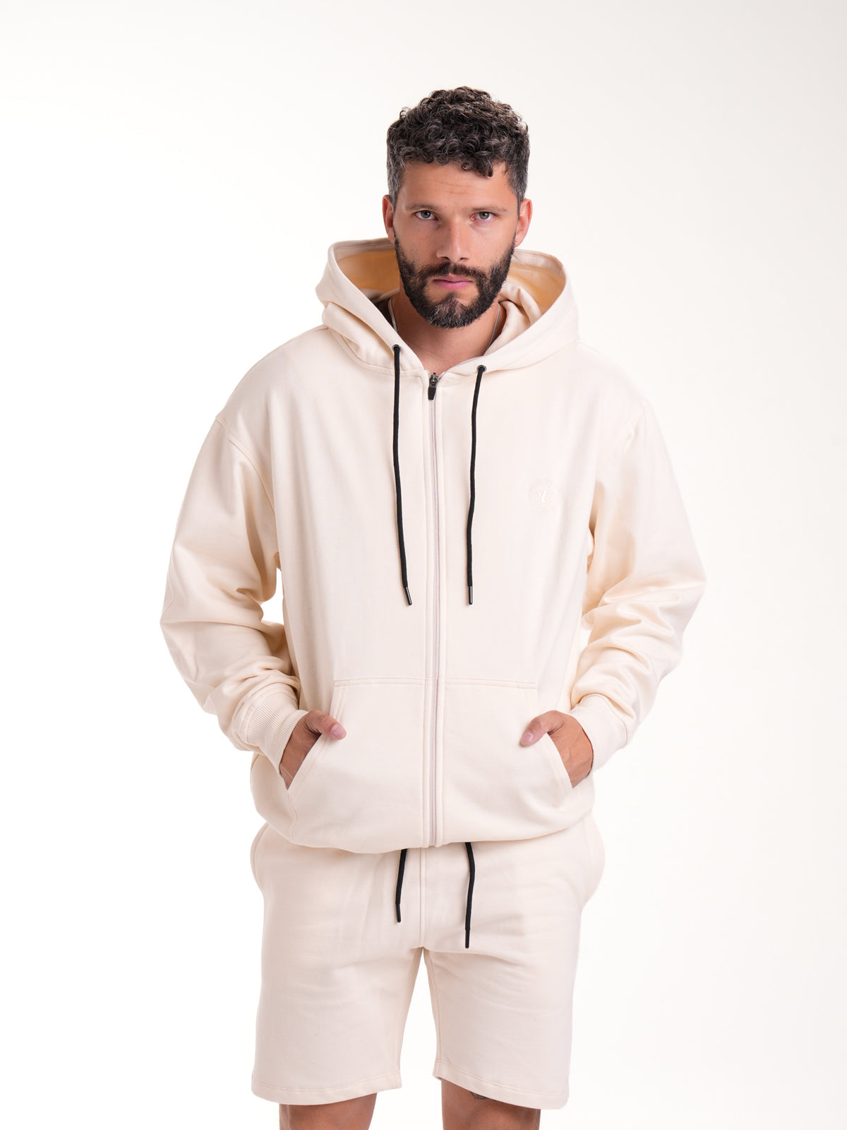 Buso Masculino | con Capota Abierta Beige Cordón Negro