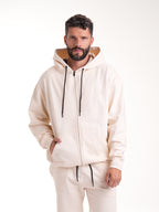 Buso Masculino | con Capota Abierta Beige Cordón Negro